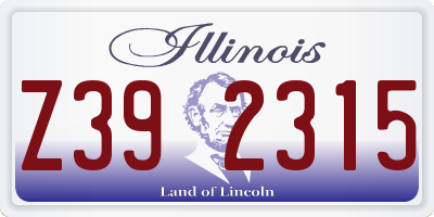 IL license plate Z392315