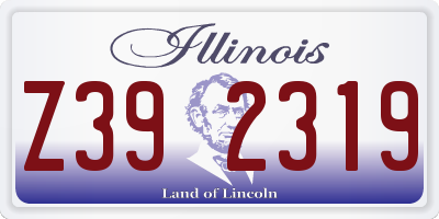 IL license plate Z392319