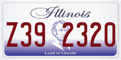 IL license plate Z392320