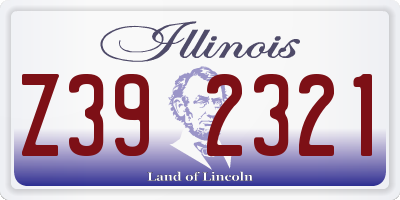 IL license plate Z392321