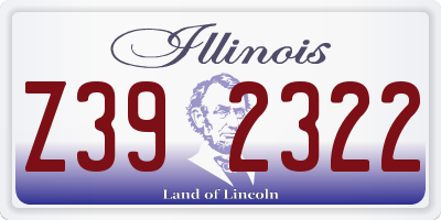 IL license plate Z392322