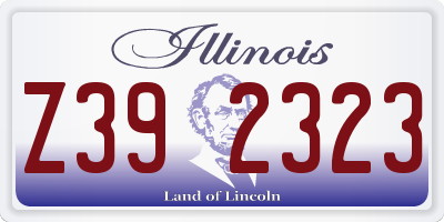 IL license plate Z392323