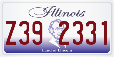 IL license plate Z392331
