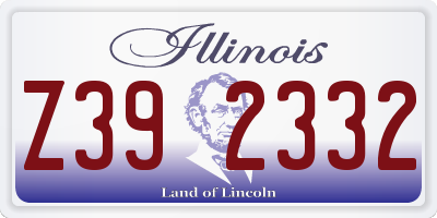 IL license plate Z392332