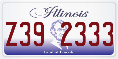 IL license plate Z392333