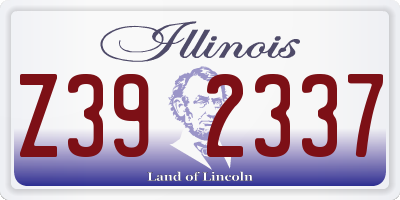 IL license plate Z392337