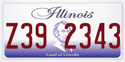 IL license plate Z392343