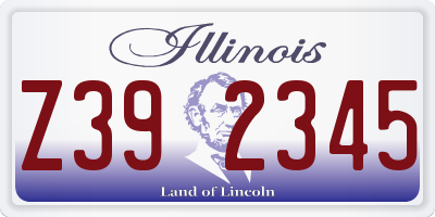 IL license plate Z392345