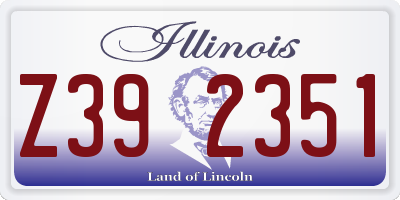 IL license plate Z392351