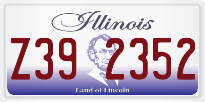 IL license plate Z392352
