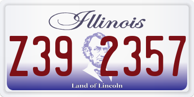 IL license plate Z392357