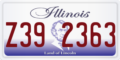 IL license plate Z392363