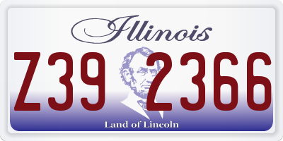 IL license plate Z392366