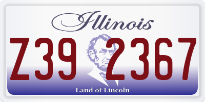 IL license plate Z392367