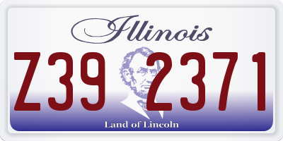 IL license plate Z392371