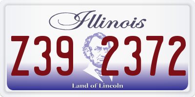 IL license plate Z392372