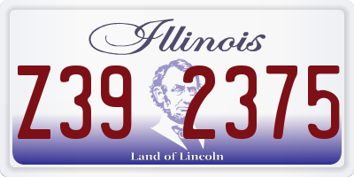 IL license plate Z392375