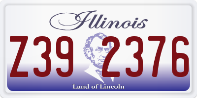 IL license plate Z392376