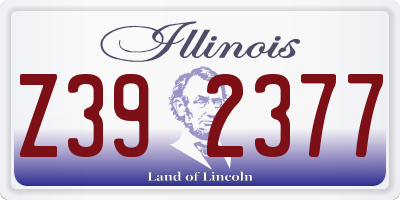 IL license plate Z392377