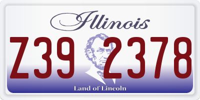IL license plate Z392378