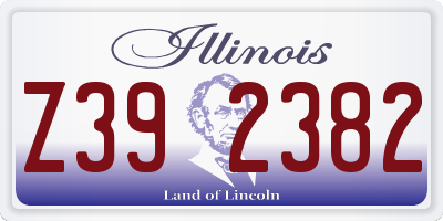 IL license plate Z392382