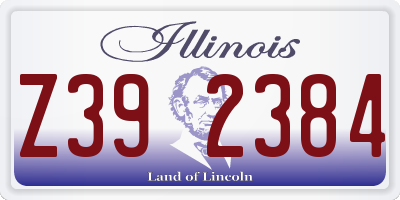IL license plate Z392384