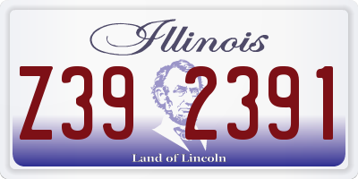 IL license plate Z392391