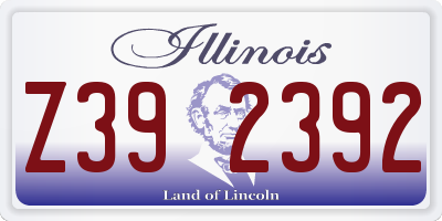 IL license plate Z392392