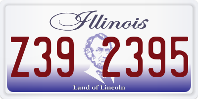 IL license plate Z392395