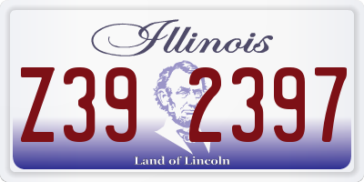 IL license plate Z392397