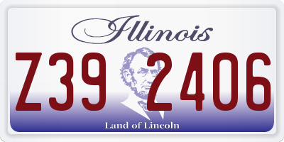 IL license plate Z392406