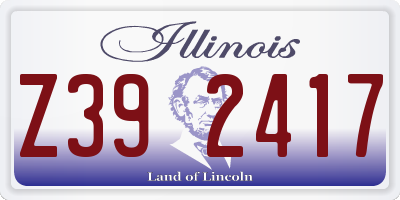 IL license plate Z392417