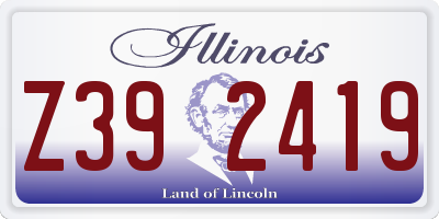 IL license plate Z392419
