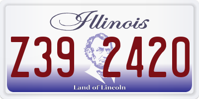 IL license plate Z392420