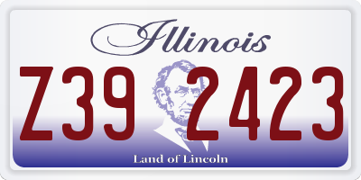 IL license plate Z392423