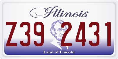 IL license plate Z392431