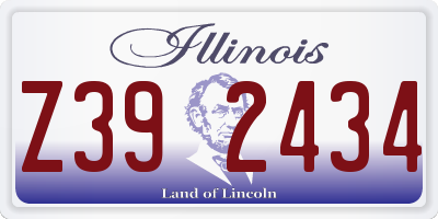 IL license plate Z392434