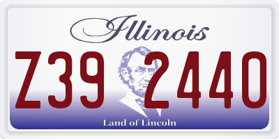 IL license plate Z392440