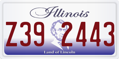 IL license plate Z392443