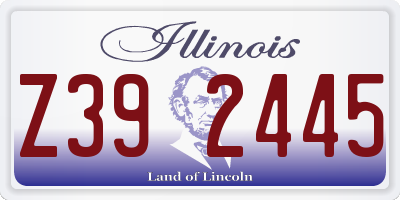 IL license plate Z392445