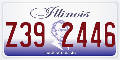 IL license plate Z392446