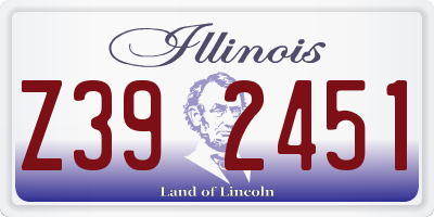 IL license plate Z392451