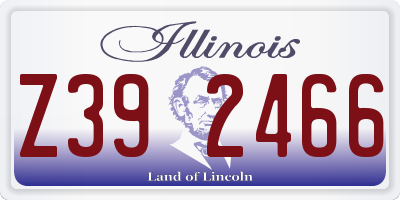 IL license plate Z392466