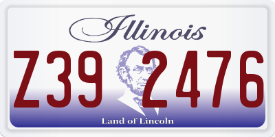 IL license plate Z392476