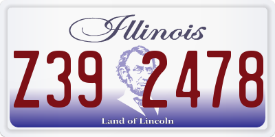 IL license plate Z392478