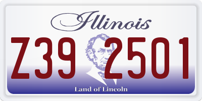 IL license plate Z392501