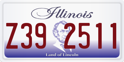 IL license plate Z392511
