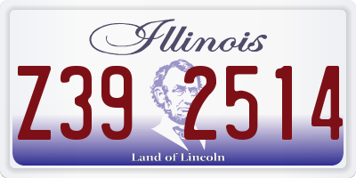 IL license plate Z392514