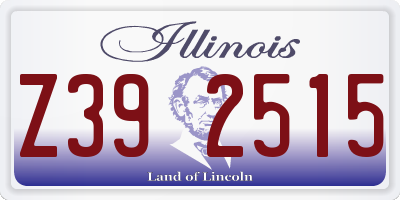 IL license plate Z392515