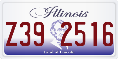 IL license plate Z392516
